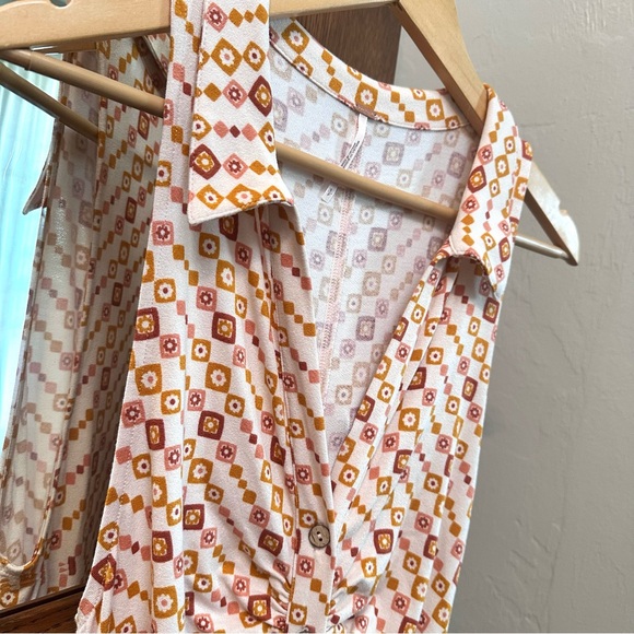 FREE PEOPLE Shayla Wide Leg Geometric Jumpsuit - Picture 6 of 15